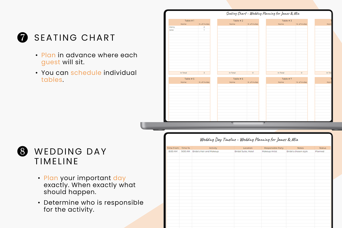 Wedding Planner Bundle Spreadsheet, a Templates & Theme by MondaySpark (Photo 5 of 7)
