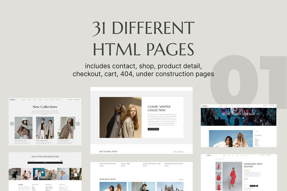 Kaira - Fashion Store HTML Template, a HTML Template by TemplatesJungle (Photo 3 of 10)