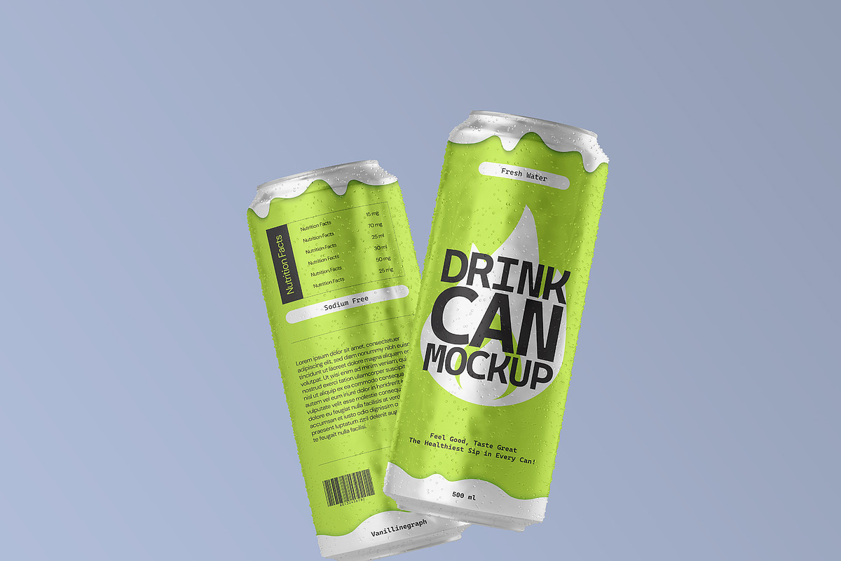 Drink Can Mockup, a Cups & Container Mockup by VanillineGraph (Photo 2 of 3)