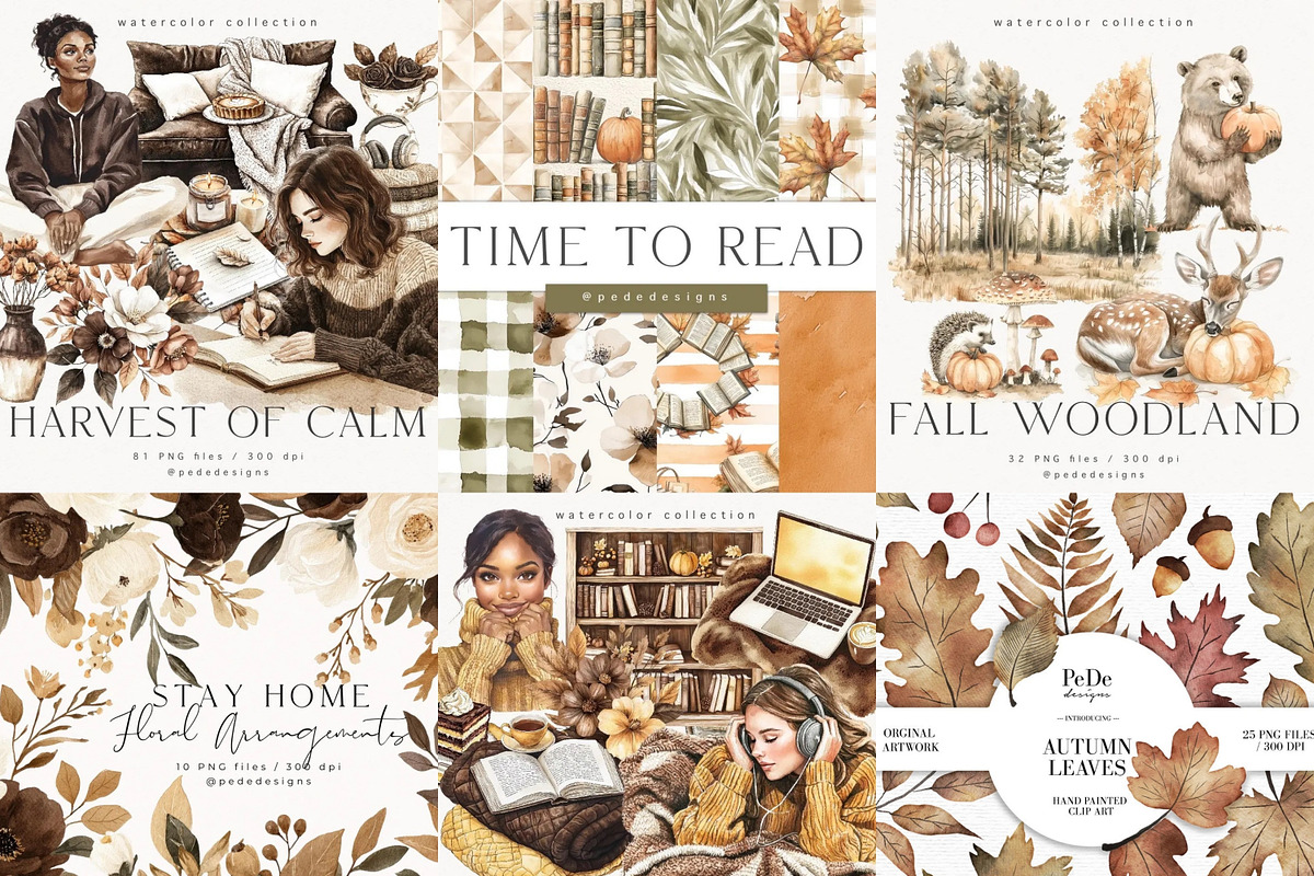 Autumn Mega Bundle 2000+, a Seasonal Illustration by PeDe Designs (Photo 7 of 17)