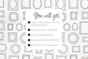 Vintage Frames Vector Cliparts, an Object Graphic by Panna Limon Store (Thumbnail 6 of 7)