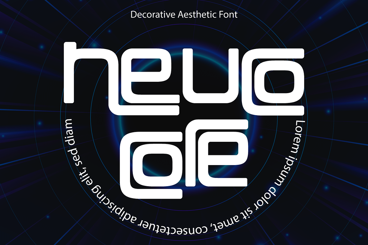Decorative Aesthetic Futuristic Font, a Sans Serif Font by 177Studio (Photo 3 of 8)