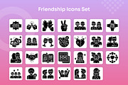 Friendship Icons Set - Glyph, a Solid Icon by Kmg Design (Thumbnail 2 of 2)