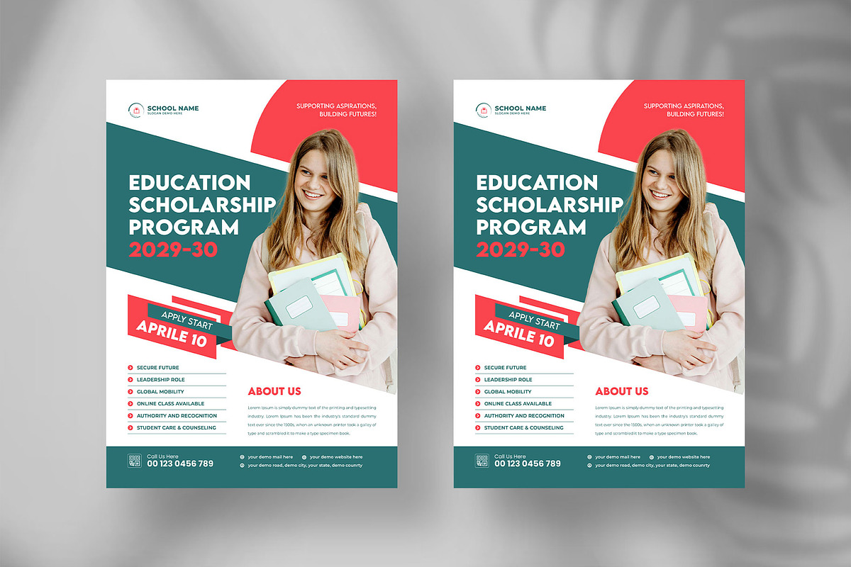 Education scholarship Flyer bundle, a Flyer Template by Tanmoy Topu (Photo 4 of 6)