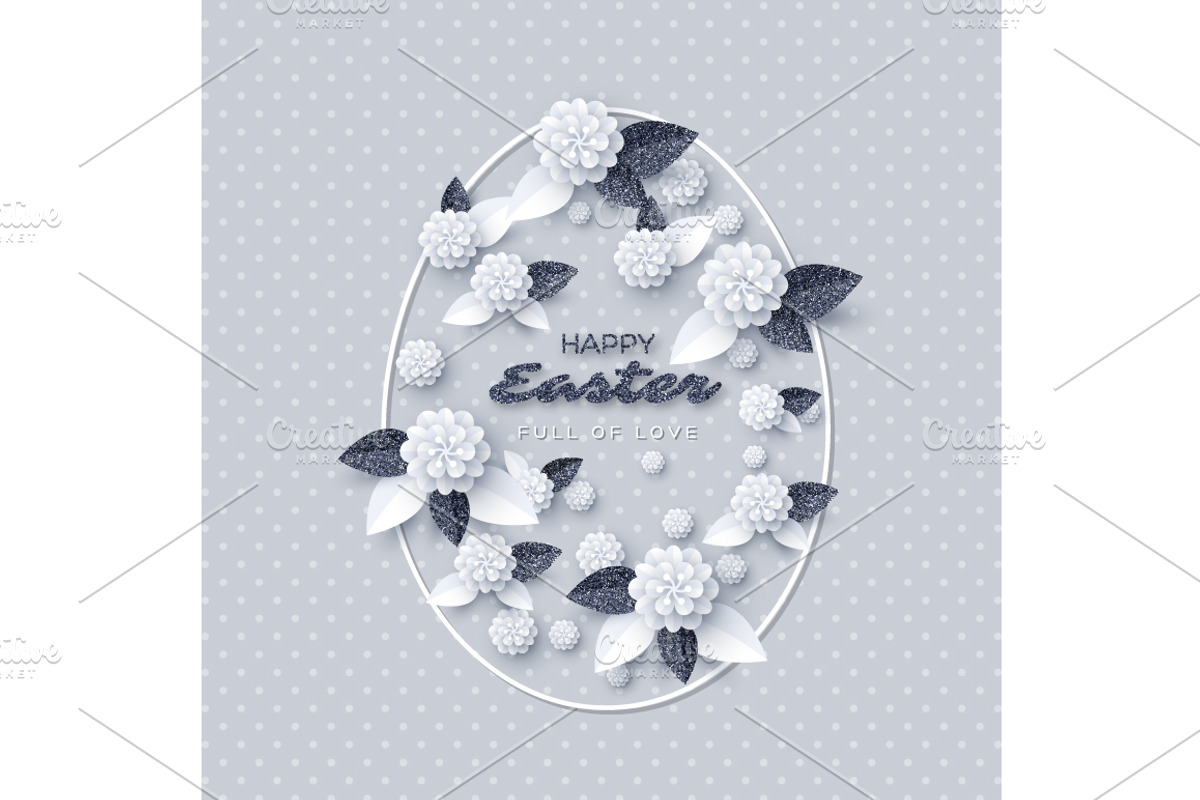 Happy Easter greeting card., a Poster Template by Liudmyla Matviiets