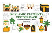 Islamic Ramadan Kareem Vector Pack, a Seasonal Illustration by Perucha studio (Thumbnail 1 of 4)