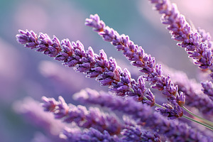 Blooming lavender flowers in soft focus, a Nature Photo by AlyaAnd