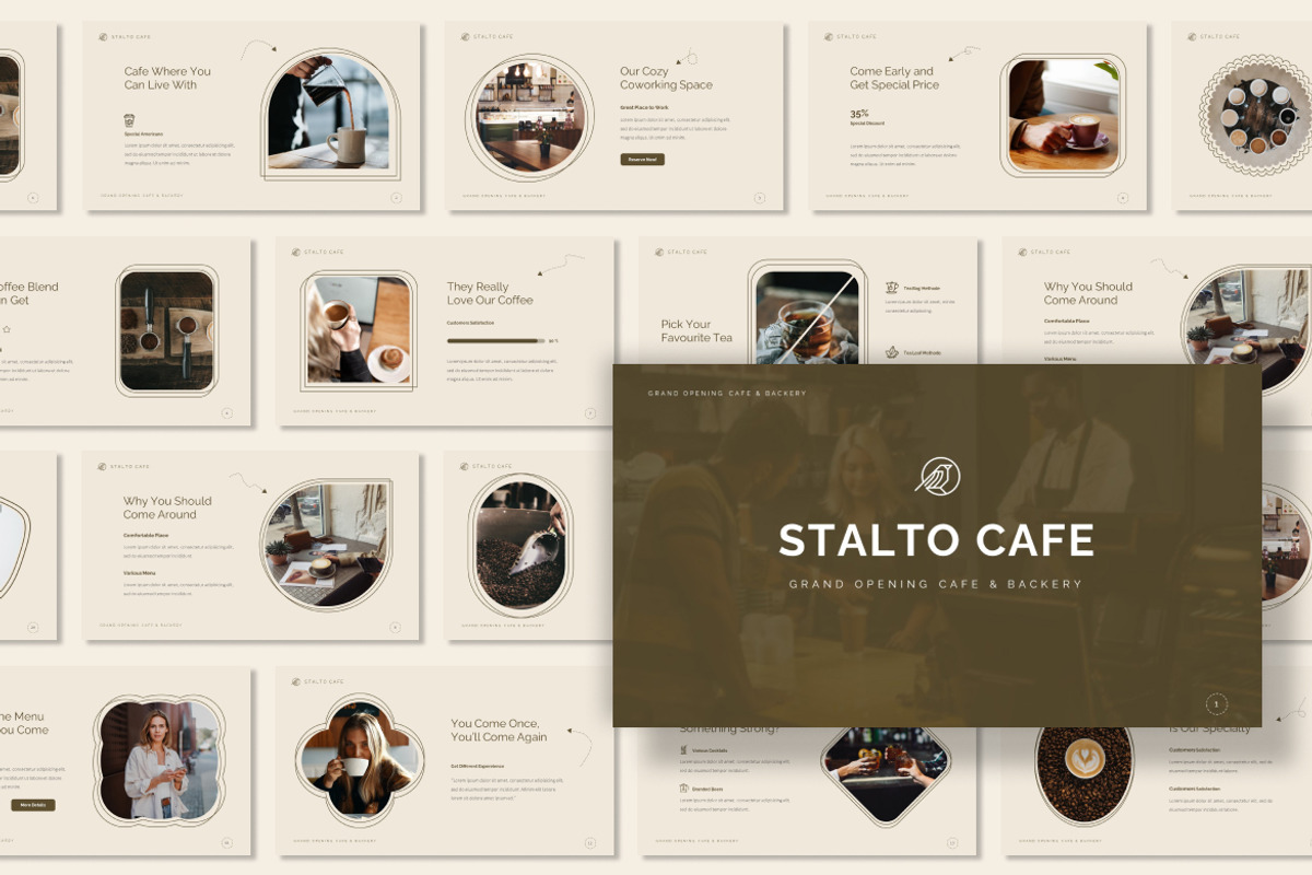 Grand Opening Cafe PowerPoint, a Presentation Template by Antstheme (Photo 2 of 3)