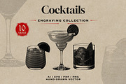 Cocktails Engraving Collection, an Object Graphic by Kaizla03 (Thumbnail 1 of 4)