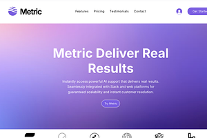 Metric AI Chatbot: Wix Studio SaaS, a Wix Template by Webstify