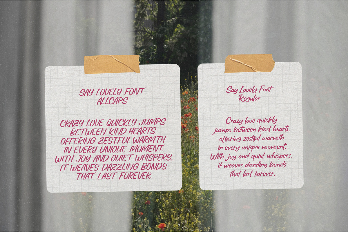 Say Lovely - Handwritten Script Font, a Font by Subectype Studio (Photo 2 of 15)