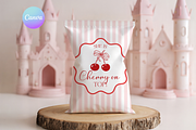 Minimalist Cherry Birthday Snack Bag, a Templates & Theme by VeliusCreativeStudio (Thumbnail 1 of 2)