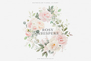 Watercolor Soft Blush Roses, a Decorative Illustration by Patishop Art (Thumbnail 2 of 7)