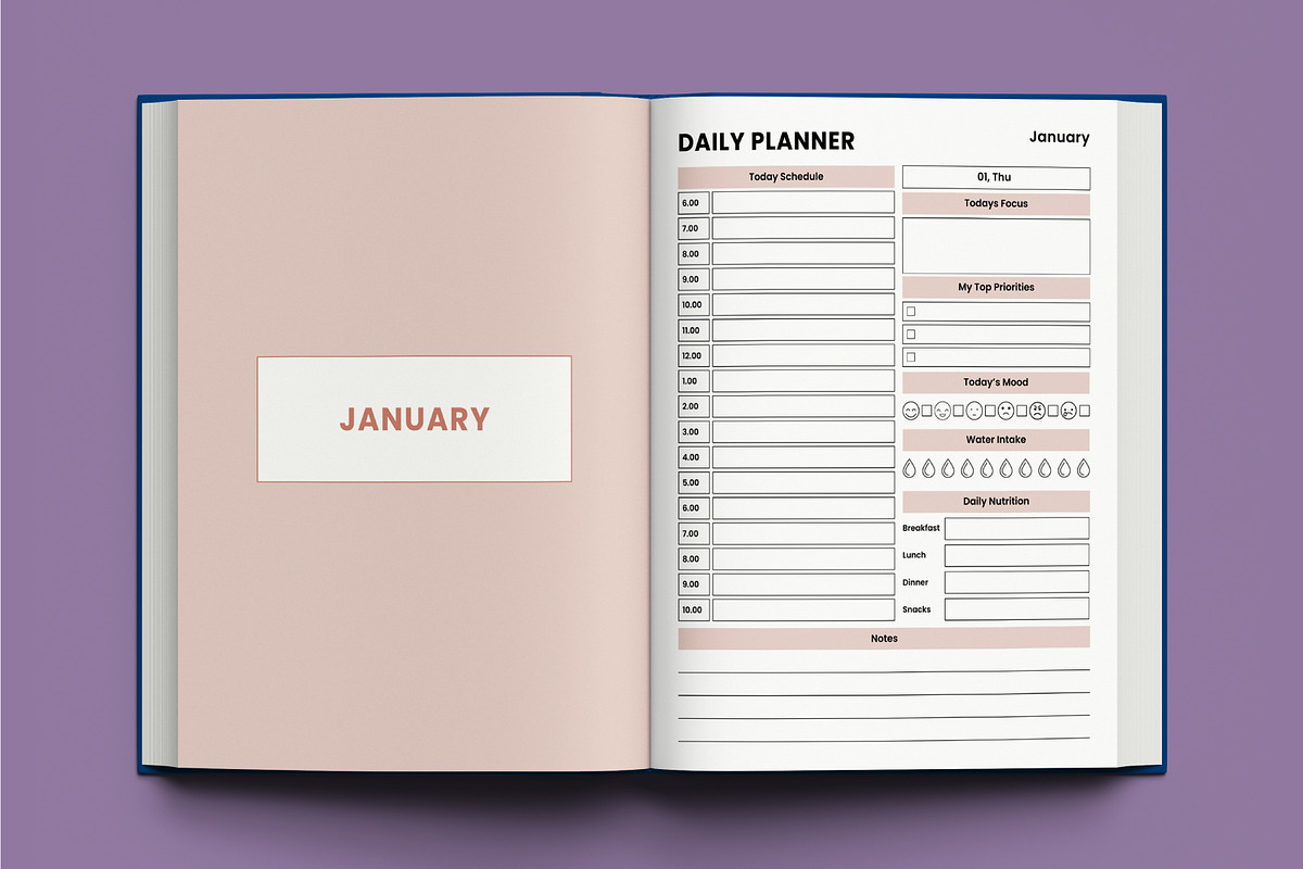 365 Days 2026 Agenda Canva Kdp, a Stationery Template by Mustafiz (Photo 6 of 8)