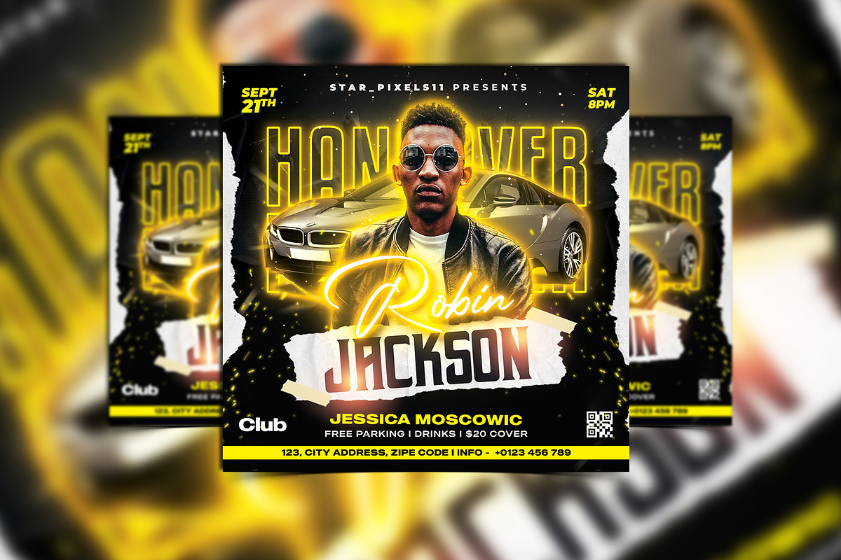 Dj Flyer Template, a Flyer Template by FlyerPixles(SP11) (Photo 1 of 3)