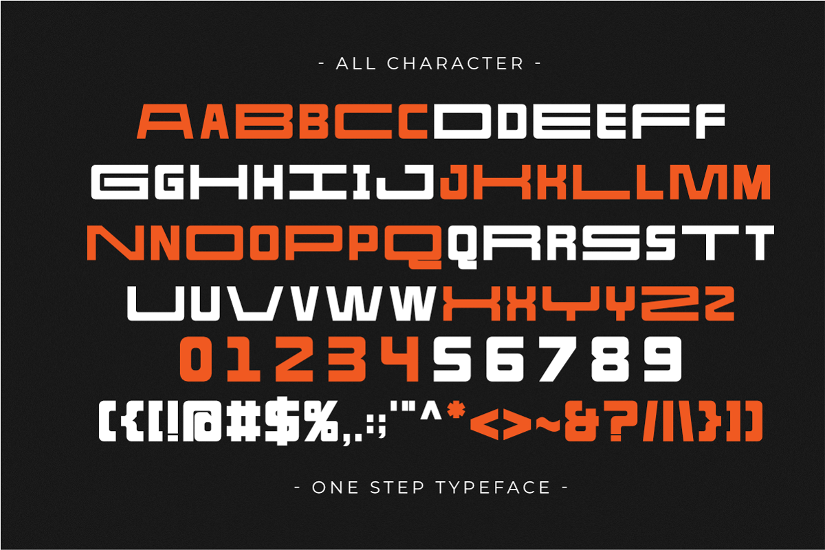 One Step - Modern Sans Serif Font, a Sans Serif Font by Pian45 Studio (Photo 7 of 8)