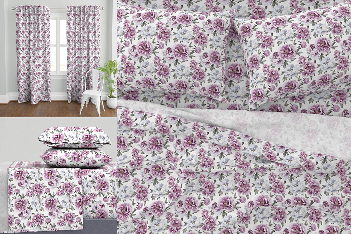 Peonies Patterns Collection, a Pattern Graphic by Naty Art (Photo 8 of 10)