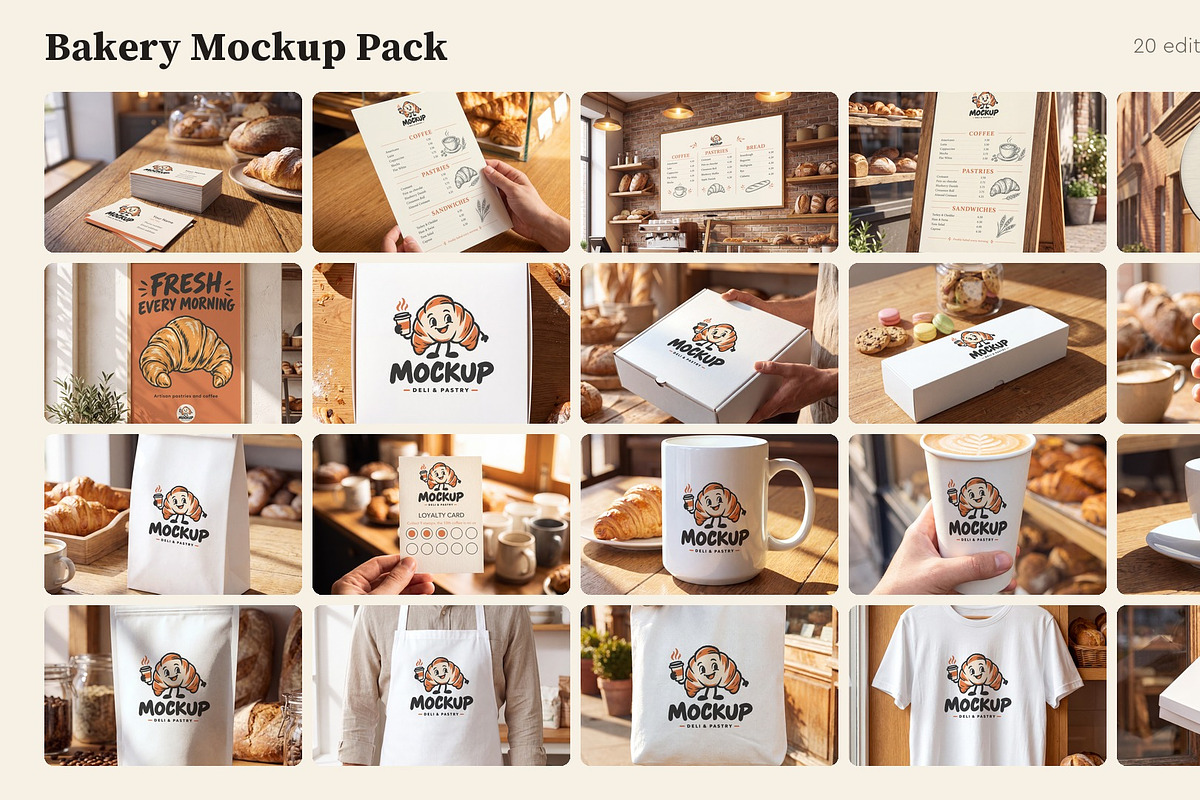 Bakery Branding Mockup Collection, a Packaging Mockup by Motion-Box (Photo 4 of 4)