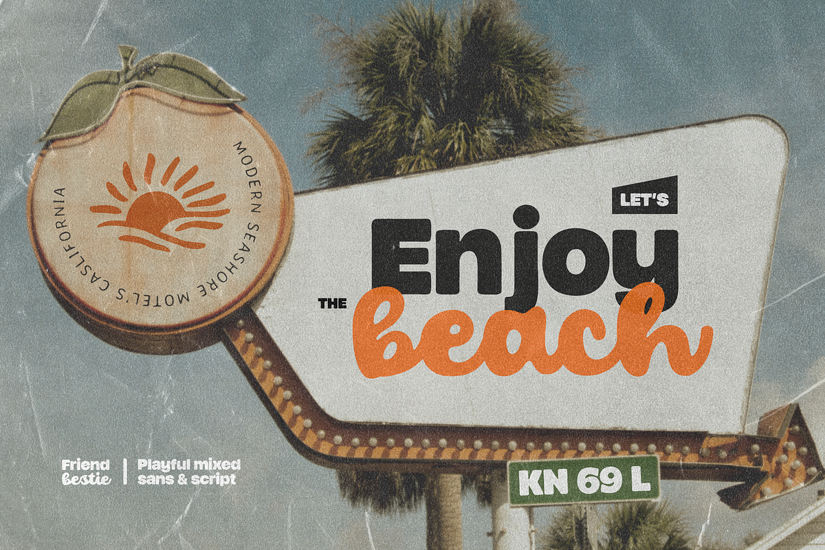 Friend Bestie - Playful Mixed Font, a Sans Serif Font by Namara Creative Studio (Photo 3 of 12)