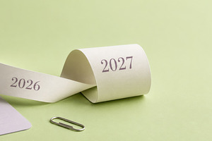 New year transition concept with pap