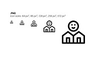 50 Home Rental Icons, an Outline Icon by Side Project (Thumbnail 5 of 8)