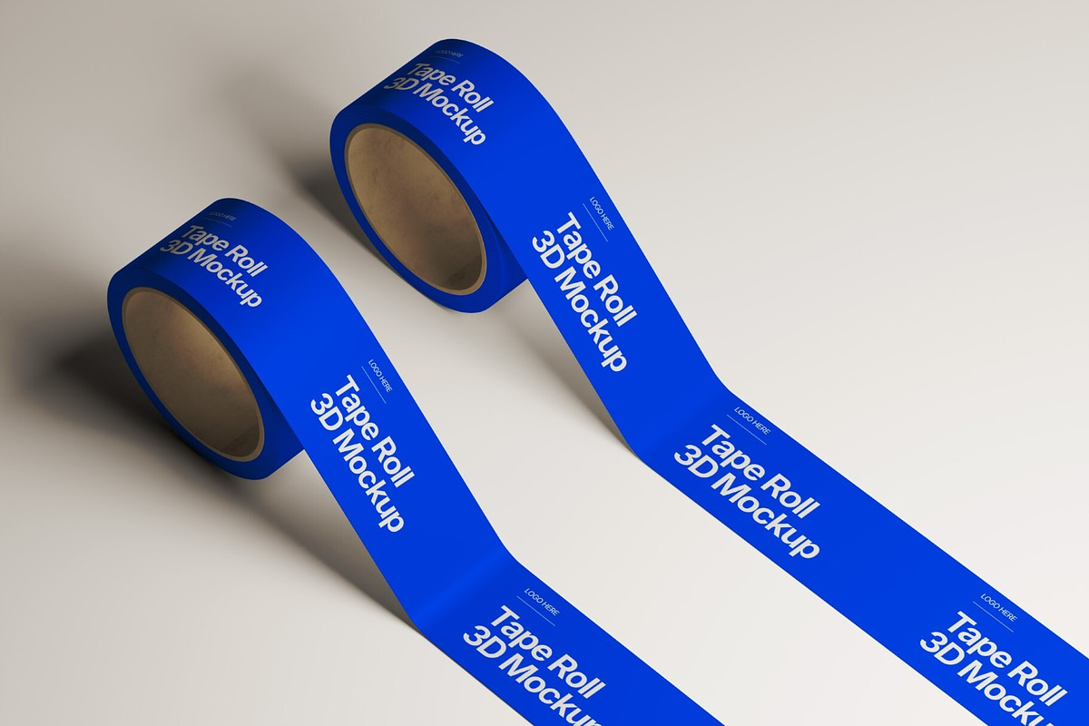 Tape Roll 3D Mockup PSD, a Packaging Mockup by Akrinity Digital (Photo 3 of 4)