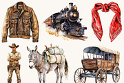 Watercolor Western Clipart Bundle, a Person Illustration by Design Scotch (Thumbnail 3 of 8)