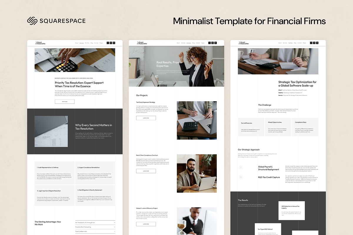 Squarespace Template: Grant, a Squarespace Template by Applet Studio (Photo 2 of 6)