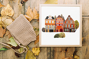 Old European Houses, an Illustration by Bychovsky design (Thumbnail 2 of 5)
