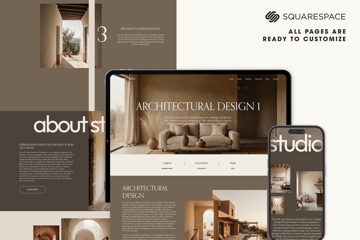 Squarespace Interior Website Theme, a Squarespace Template by Mockup Art Atelier (Photo 9 of 18)