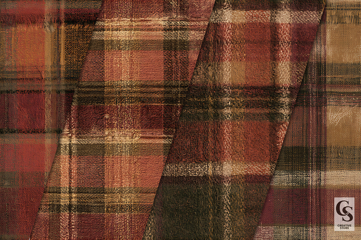 Old Grunge Plaid Seamless Pattern, a Pattern Graphic by Creative Store (Photo 2 of 5)