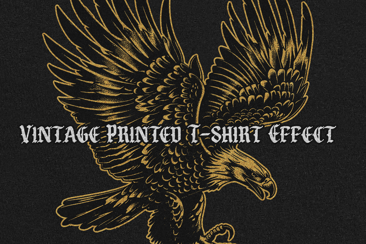 Vintage Printed T-shirt Effect, a Print Template by B/B STUDIO (Photo 1 of 4)