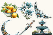 Watercolor Boho Arabian Clipart, a Person Illustration by BusyDaydesign (Thumbnail 4 of 9)
