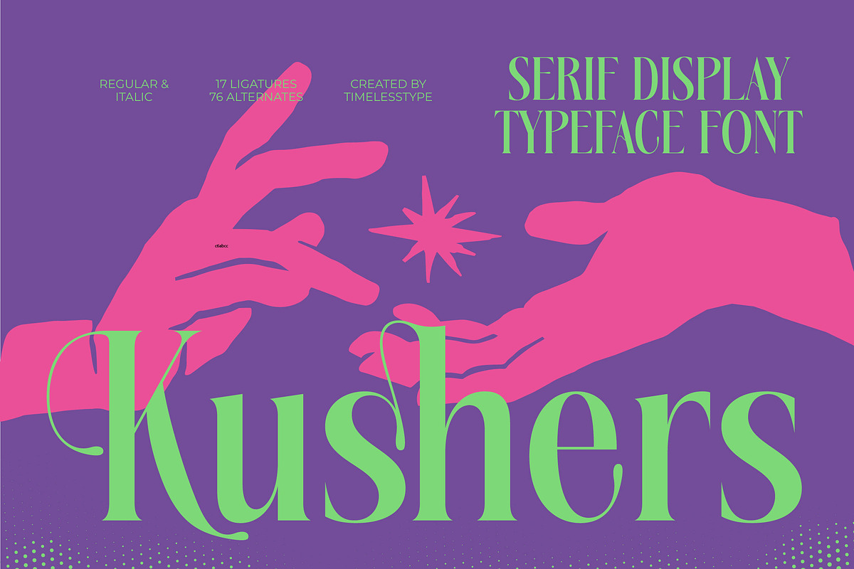 Kushers Modern Serif Display Font, a Serif Font by timelesstype.co (Photo 1 of 20)