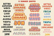 Retro Summer Vibes Clipart Pack, an Object Illustration by IRSYART (Thumbnail 5 of 15)