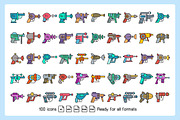 Futuristic Gun, Space Blaster Icons, an Icon by Designfour (Thumbnail 3 of 5)