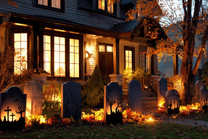 Unique Halloween yard setup, a Photo by Pavel_design