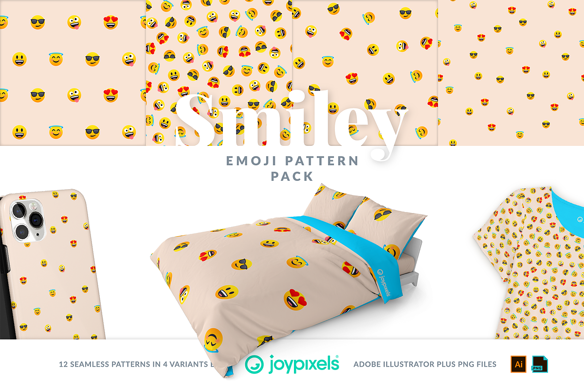 Smiley Emoji Patterns by JoyPixels®, a Pattern Graphic by joypixels (Photo 5 of 13)