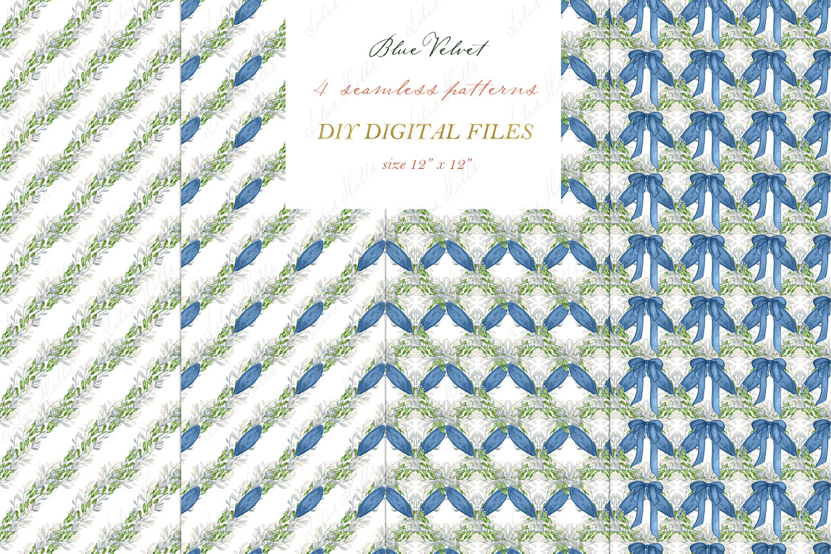 Blue Velvet Bow Christmas DIY, a Graphic by LABFcreations (Photo 4 of 4)