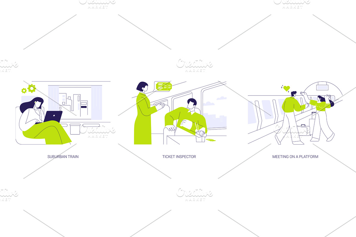 Urban rail transport abstract, a Transportation Illustration by Visual Generation