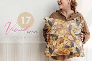 Tropical Seamless Leave Pattern