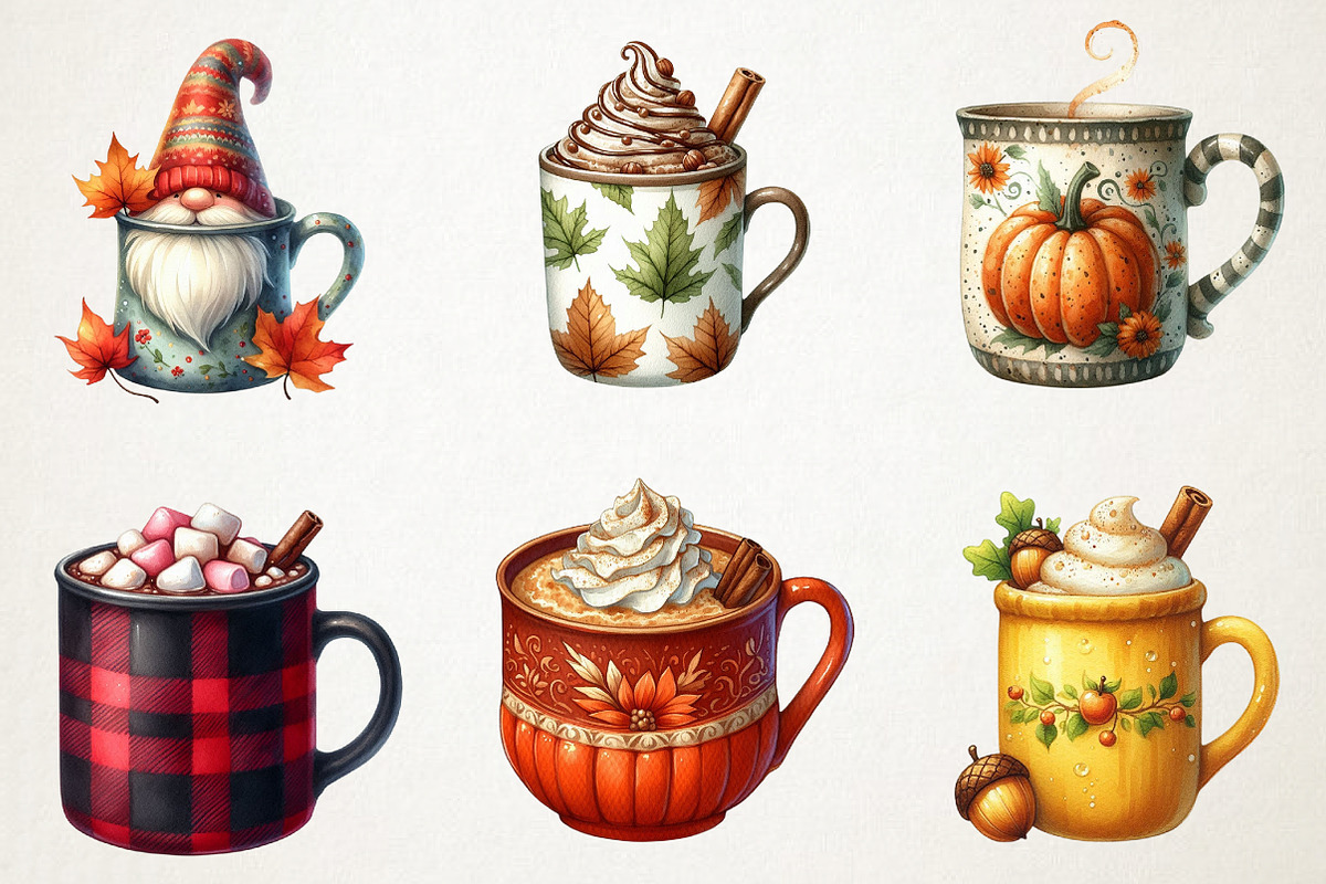 Fall Mug Clipart, an Illustration by RobertsArt (Photo 5 of 6)