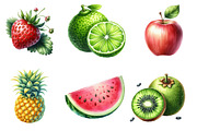 Watercolor Little Fruits PNG, an Illustration by SinaCreation (Thumbnail 4 of 5)