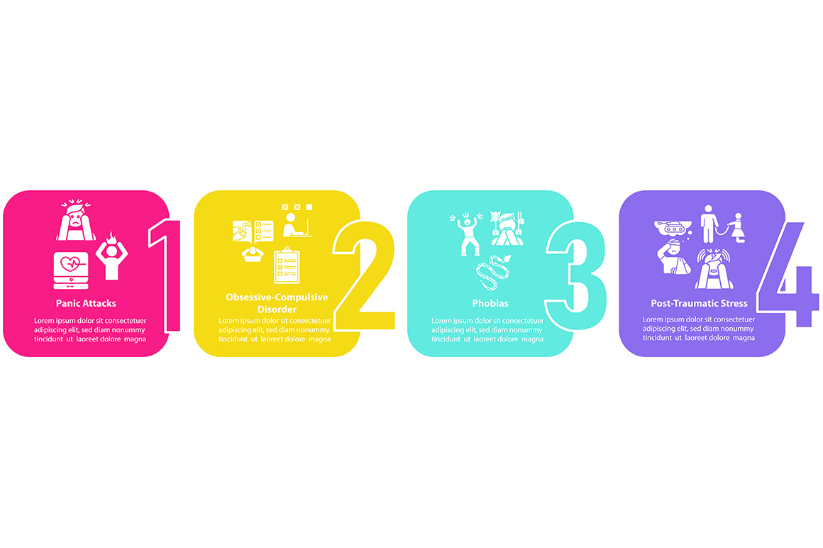 Mental disorders vector infographic, a Templates & Theme by IMG Visuals