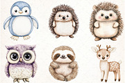 Vintage Knitted Plush Baby Animals, an Illustration by Watercolor design (Thumbnail 3 of 4)