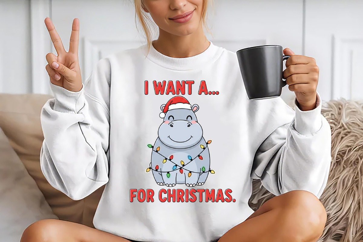 I Want a Hippopotamus for Christmas, a Seasonal Illustration by Layerology (Photo 4 of 4)