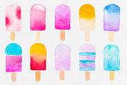 10 Watercolor Popsicles, a Food Illustration by Petite Salade (Thumbnail 2 of 3)