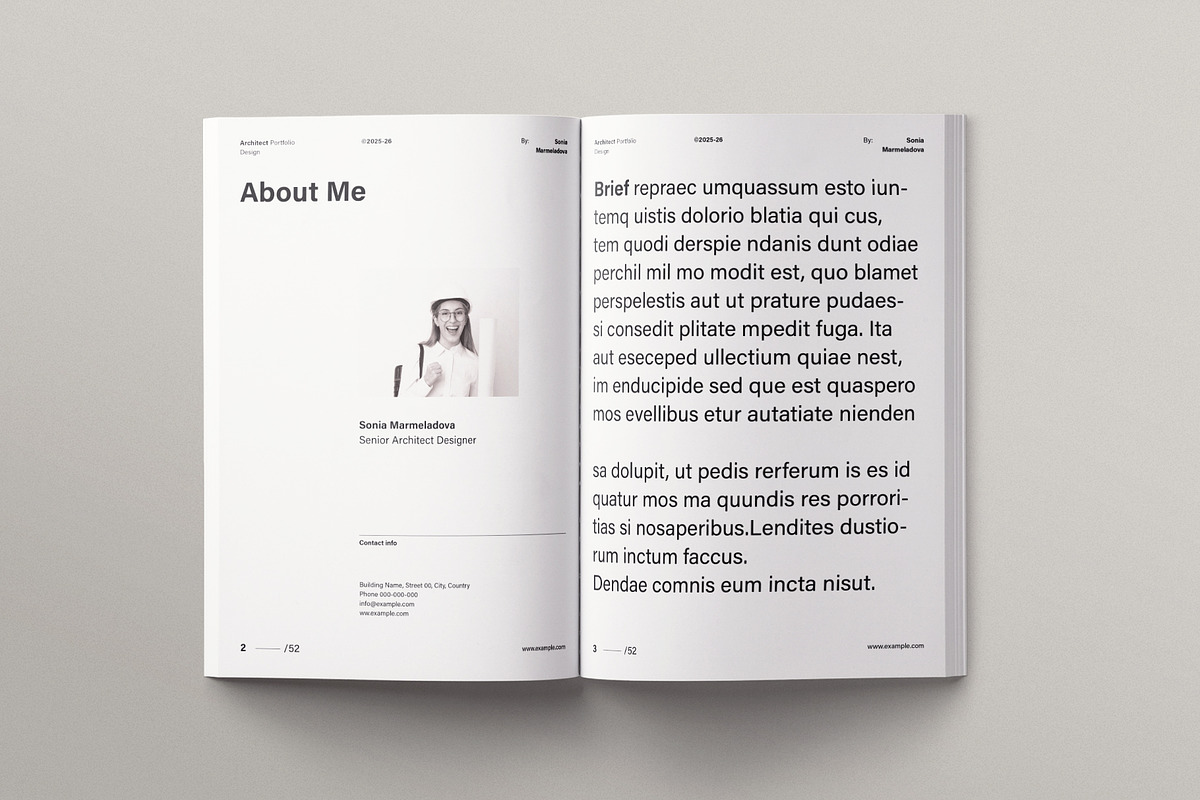 Architecture Portfolio Template, a Brochure Template by ArtisanaAura (Photo 4 of 18)
