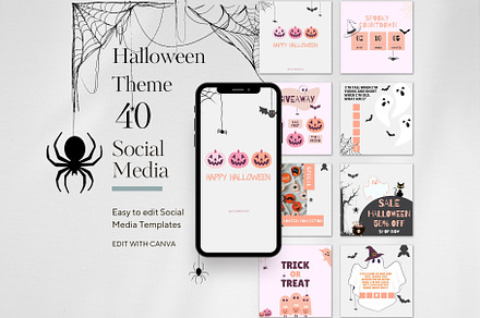 Halloween Instagram Template, a Social Media Template by CreativeTempHub
