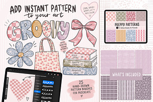 Gingham Checkered Procreate Brushes, a Brush Add-On by Mastilo Designs